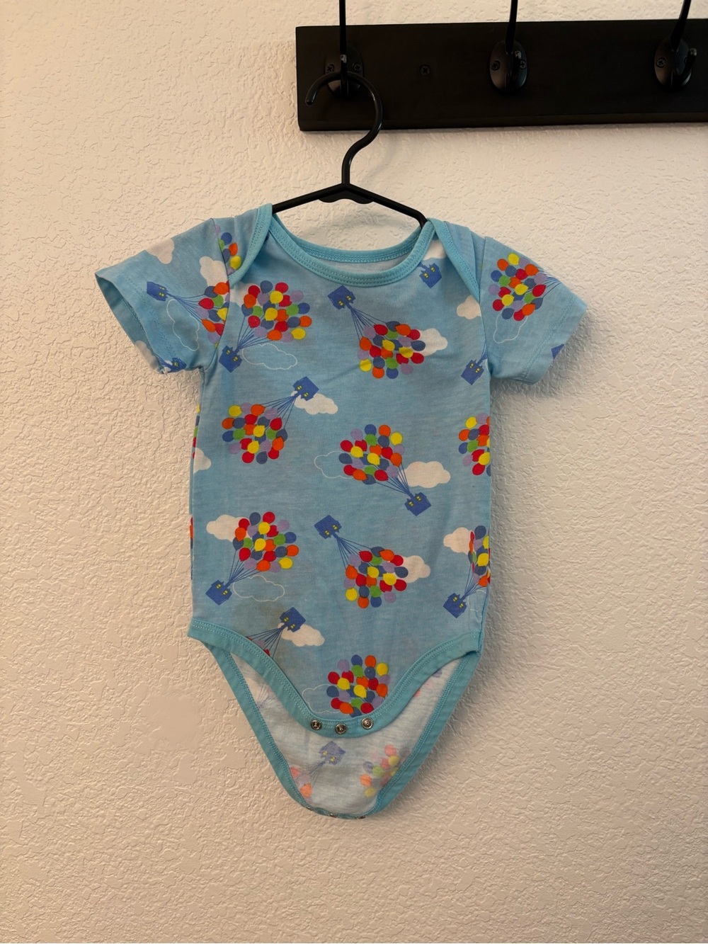 Disney Light Blue Balloon Print Bodysuit